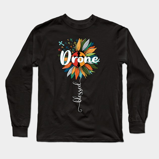 Blessed Drone Long Sleeve T-Shirt by Brande